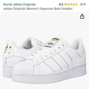 Women’s Original Adidas Superstar Bold Sneakers - size 8.5